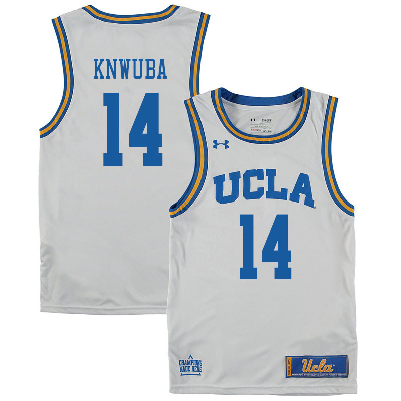 Men #14 Kenneth Nwuba UCLA Bruins College Basketball Jerseys Sale-White - Click Image to Close
